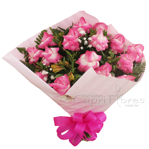 ♥ Buquê de Rosas Pink Dobrada